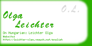 olga leichter business card